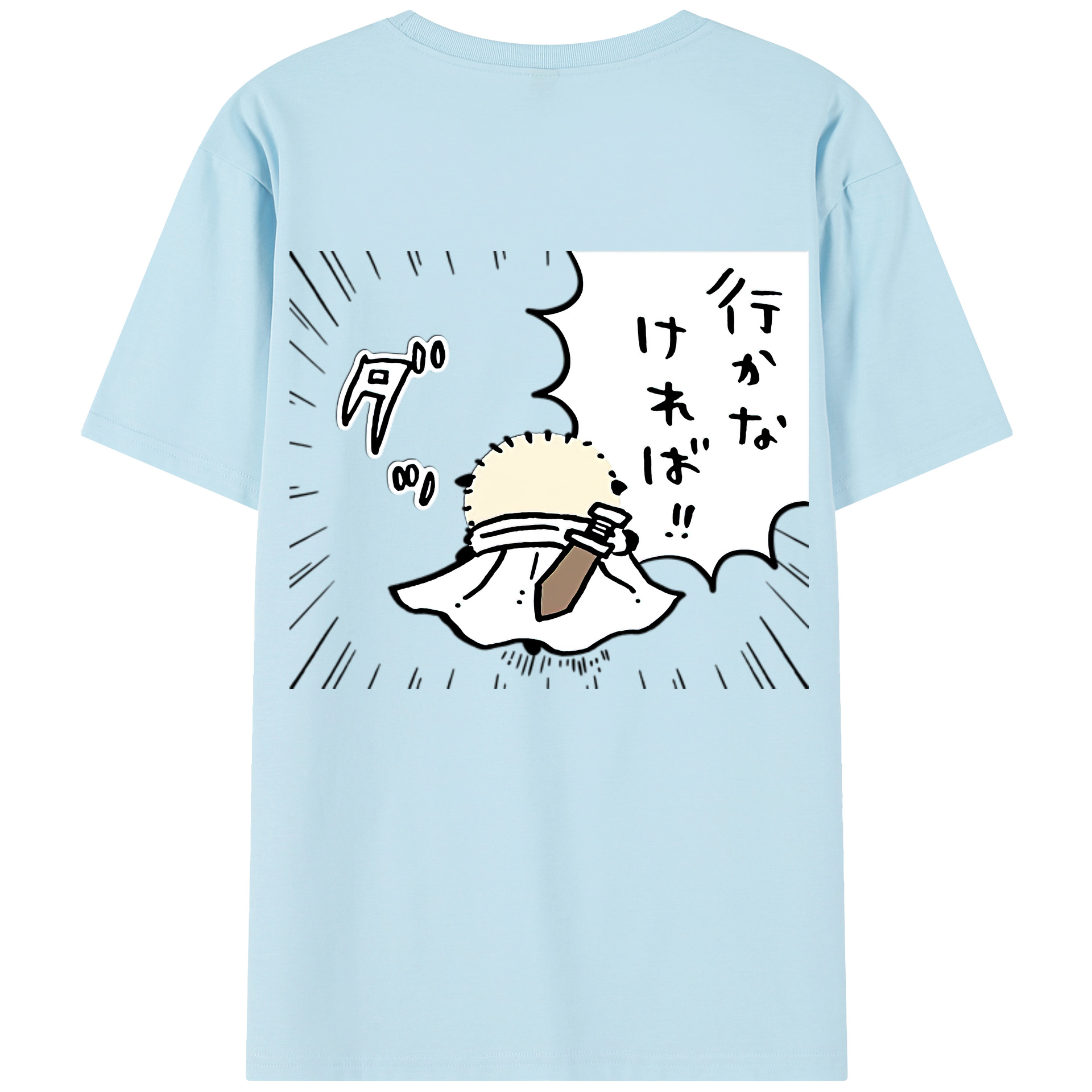 （画像用） ちいかわ ラッコ Chii-kawa Sea otter 綿100％半袖Tシャツ（背面プリント）